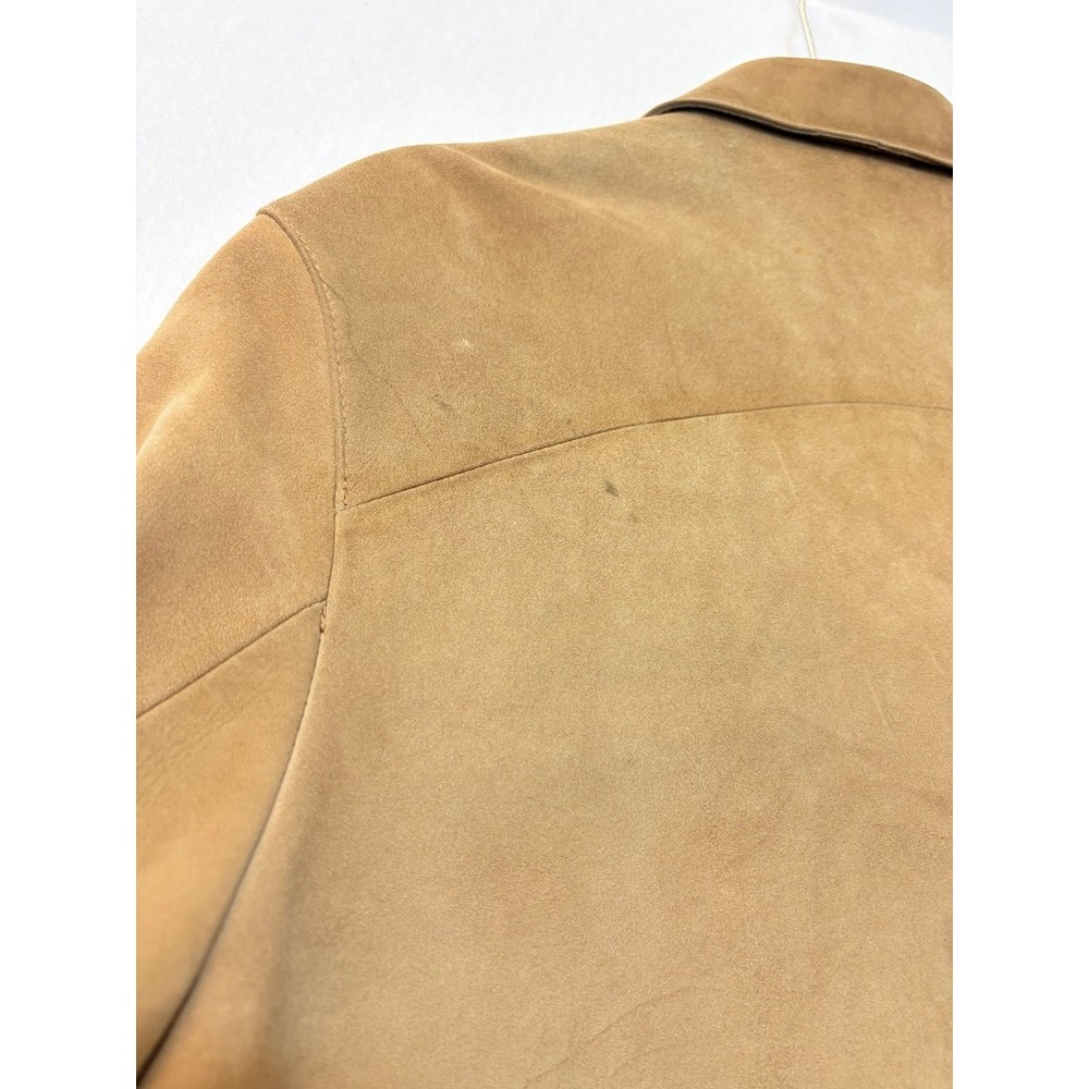 Vintage Akta Getskinn Swedish Suede Leather Chore Jacket Tan Brown Mens 54 L - Picture 6 of 6